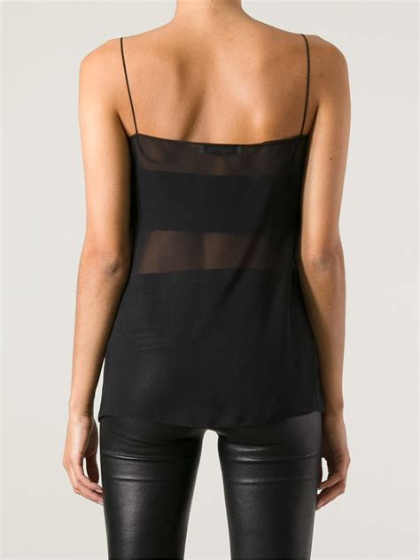 black sheer camisole